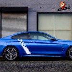 2pcs Car Funny Stylish Stickers Car Racing Stripe Stickers Auto Vinyl Film Both Side Body Decals Car Styling Accessories